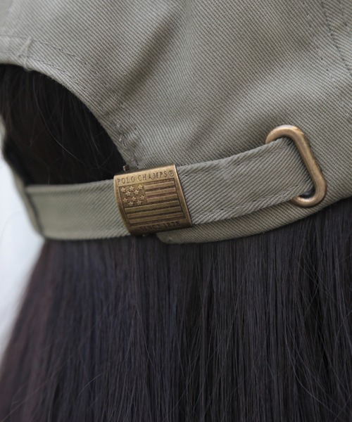 POLO CHAMPS(ポロチャンプス)の「【POLO CHAMPS】ポロチャンプス ロゴ刺繍キャップ ユニセックス フロント刺繍 ローキャップ(キャップ・レディース・ネイビー/レッド/グレイッシュベージュ/ブラック/カーキ/ベージュ・FREE)」の12枚目の写真