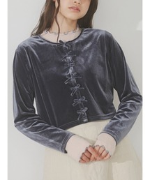 merry jenny | ribbonベロアカーディガン(カーディガン/ボレロ)