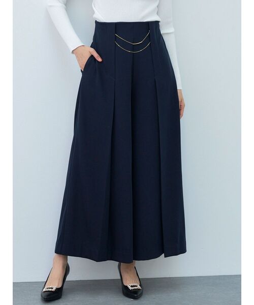 MERCURYDUO（マーキュリーデュオ）の「チェーン付ハイウエストフレアパンツ（その他パンツ・レディース・ネイビー/ベビーピンク・SMALL/MEDIUM）」の3枚目の写真