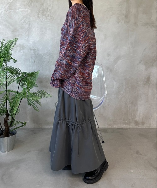 kutir（クティール）の「ドロストリボンギャザースカート（スカート・レディース・オレンジ/ブラック/カーキ/チャコールグレー・SMALL/MEDIUM/LARGE）」の13枚目の写真