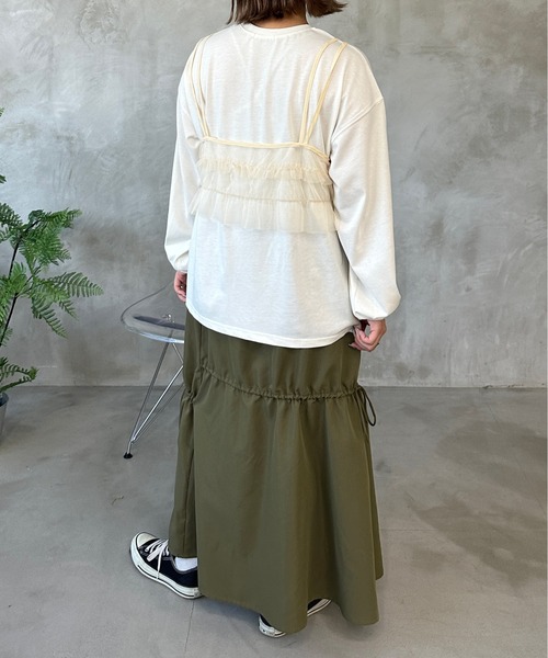 kutir（クティール）の「ドロストリボンギャザースカート（スカート・レディース・オレンジ/ブラック/カーキ/チャコールグレー・SMALL/MEDIUM/LARGE）」の19枚目の写真