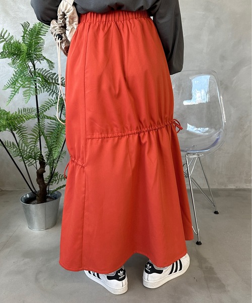 kutir（クティール）の「ドロストリボンギャザースカート（スカート・レディース・オレンジ/ブラック/カーキ/チャコールグレー・SMALL/MEDIUM/LARGE）」の21枚目の写真
