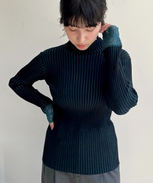 カフスレース二重臼リブニット