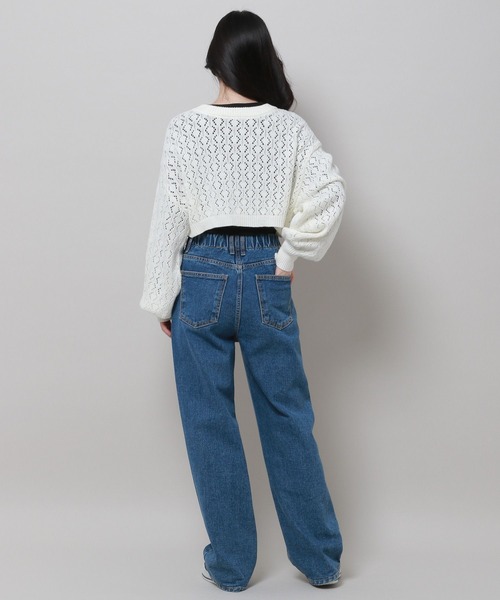 3.3 Field Trip （3.3フィールドトリップ）の「3.3 Field Trip／ニットボレロカーディガンv2972953（カーディガン/ボレロ・レディース・ホワイト/ブラウン/ブルー・FREE）」の16枚目の写真