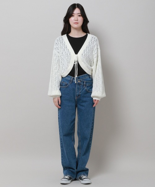 3.3 Field Trip （3.3フィールドトリップ）の「3.3 Field Trip／ニットボレロカーディガンv2972953（カーディガン/ボレロ・レディース・ホワイト/ブラウン/ブルー・FREE）」の20枚目の写真