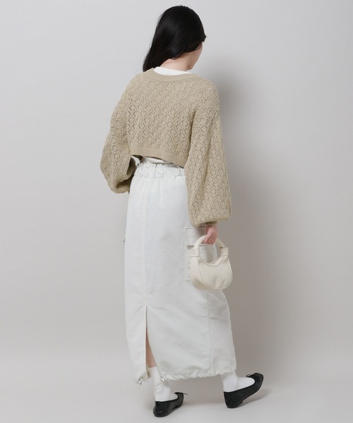 3.3 Field Trip （3.3フィールドトリップ）の「3.3 Field Trip／ニットボレロカーディガンv2972953（カーディガン/ボレロ・レディース・ホワイト/ブラウン/ブルー・FREE）」の11枚目の写真