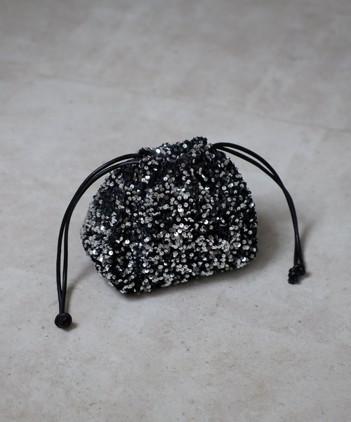 Riberry（リベリー）の「スパンコール巾着バッグ（ショルダーバッグ・レディース・ネイビー/シルバー/ブラック・FREE）」の7枚目の写真