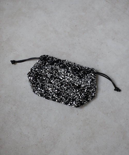 Riberry（リベリー）の「スパンコール巾着バッグ（ショルダーバッグ・レディース・ネイビー/シルバー/ブラック・FREE）」の9枚目の写真