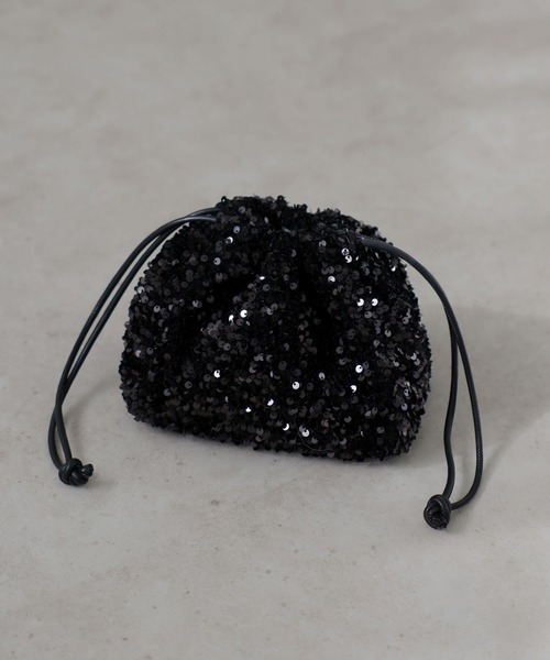 Riberry（リベリー）の「スパンコール巾着バッグ（ショルダーバッグ・レディース・ネイビー/シルバー/ブラック・FREE）」の5枚目の写真