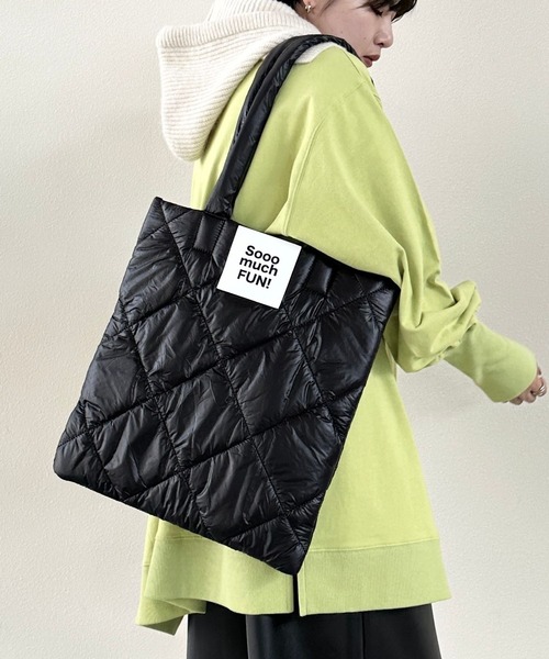 LEPSIM（レプシィム）の「キルティングトートバッグ　975491（トートバッグ・レディース・ブラック/シルバー/オレンジ/アイボリー・ONE SIZE）」の7枚目の写真