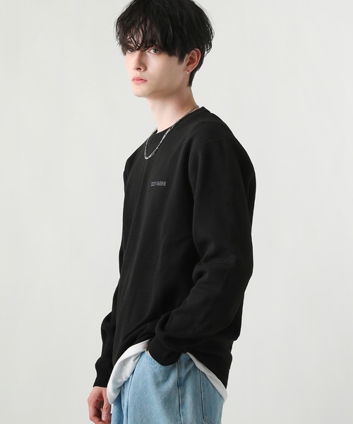 CONVERSE(コンバース)の「CONVERSE/ミラノリブクルーネックセーター(ニット/セーター・メンズ・ベージュ系/ブルー系/ブラック/オフホワイト・LL/L/M)」の14枚目の写真