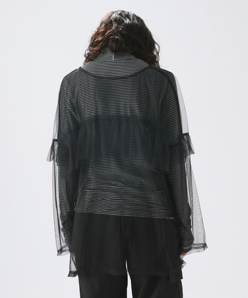 niko and...（ニコアンド）の「2WAYチュールフリルTEE（Tシャツ/カットソー・レディース・ブラック/ライトグレー/ベージュ・FREE）」の16枚目の写真