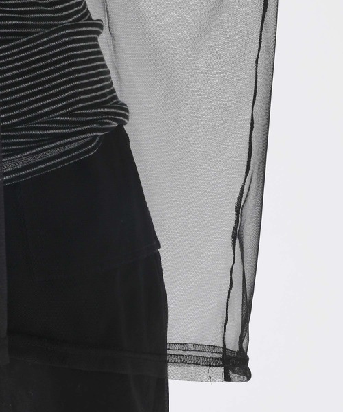 niko and...（ニコアンド）の「2WAYチュールフリルTEE（Tシャツ/カットソー・レディース・ブラック/ライトグレー/ベージュ・FREE）」の21枚目の写真