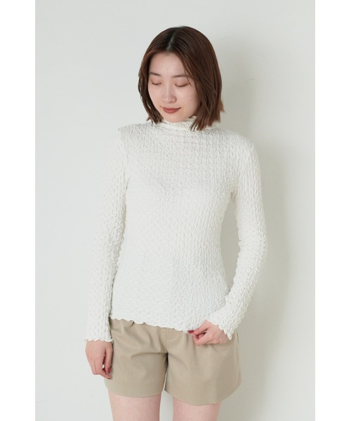 SNIDEL(スナイデル)の「ふくれカットトップス(Tシャツ/カットソー・レディース・ブラック/ブルー/ホワイト・FREE)」の21枚目の写真