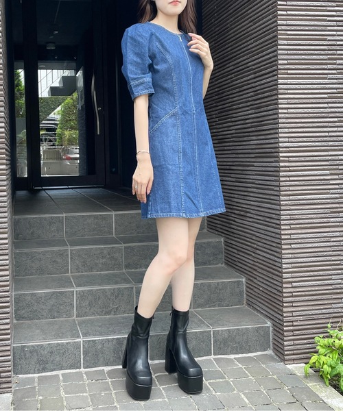 one wayザッカ（ワンウェイザッカ）の「厚底チャンキーショートブーツ