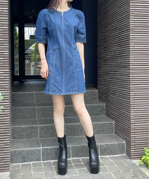 one wayザッカ（ワンウェイザッカ）の「厚底チャンキーショートブーツ（ブーツ・レディース・ブラック/ブラック系その他・SMALL/MEDIUM/LARGE/X-LARGE）」の8枚目の写真