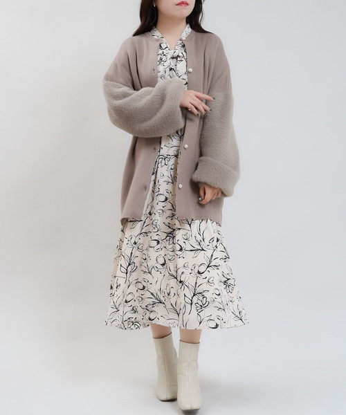 ASTORIA ODIER（アストリアオディール）の「袖ファーヤーンロング