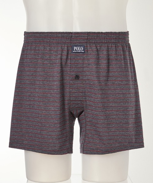 GUNZE（グンゼ）の「POLO BCS/ポロ ビーシーエス ニットトランクス 杢ボーダー（トランクス・メンズ・サックスブルー/レッド・MEDIUM/LARGE）」の3枚目の写真