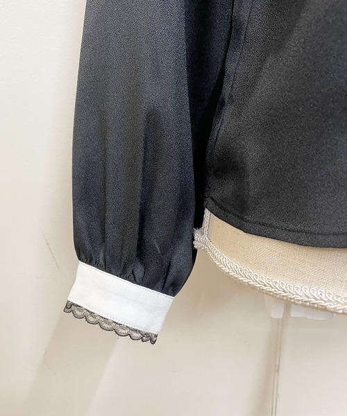 MA*RS（アメーバーマーズ）の「ベルト付きクロス刺繍ブラウス（シャツ/ブラウス・レディース・ホワイト/ブラック・FREE）」の9枚目の写真