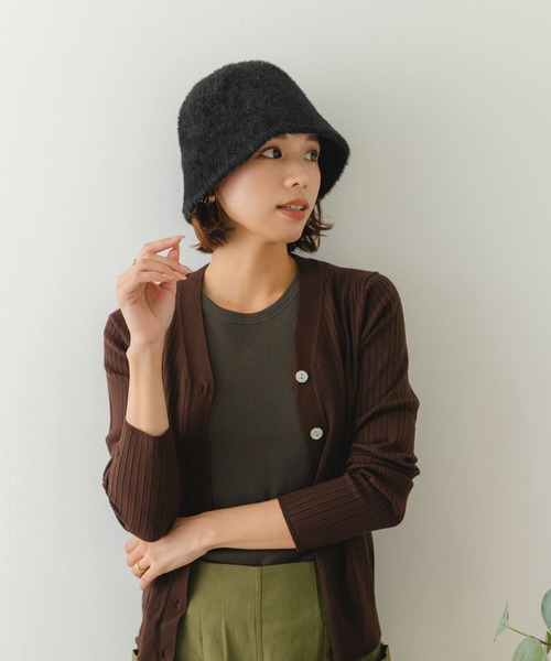 RODE SKO（ロデスコ）の「シャギーベルハット（ハット・レディース・ブラック/アイボリー・ONE）」の22枚目の写真