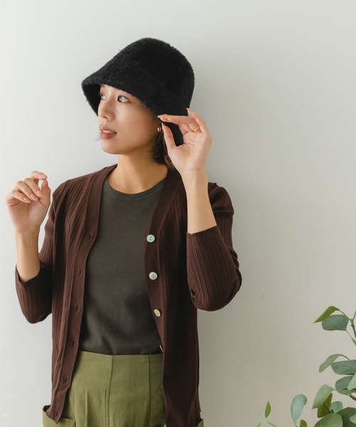 RODE SKO（ロデスコ）の「シャギーベルハット（ハット・レディース・ブラック/アイボリー・ONE）」の8枚目の写真