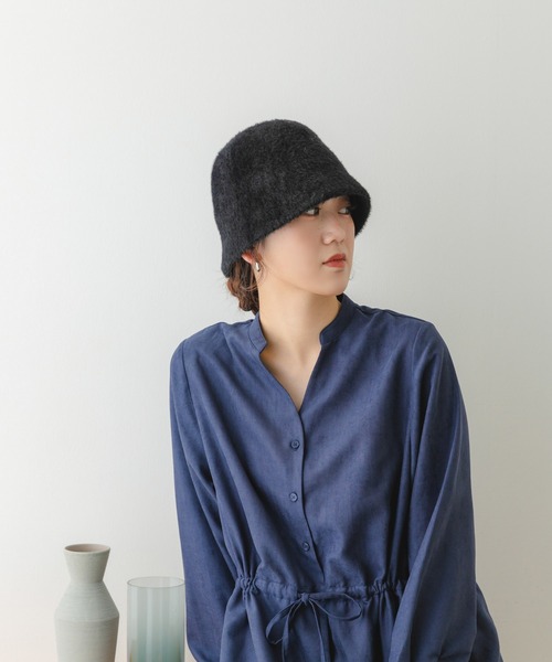 RODE SKO（ロデスコ）の「シャギーベルハット（ハット・レディース・ブラック/アイボリー・ONE）」の17枚目の写真