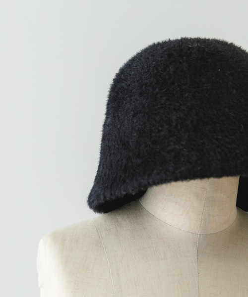 RODE SKO（ロデスコ）の「シャギーベルハット（ハット・レディース・ブラック/アイボリー・ONE）」の3枚目の写真