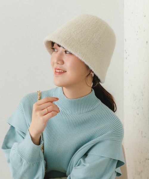 RODE SKO（ロデスコ）の「シャギーベルハット（ハット・レディース・ブラック/アイボリー・ONE）」の13枚目の写真