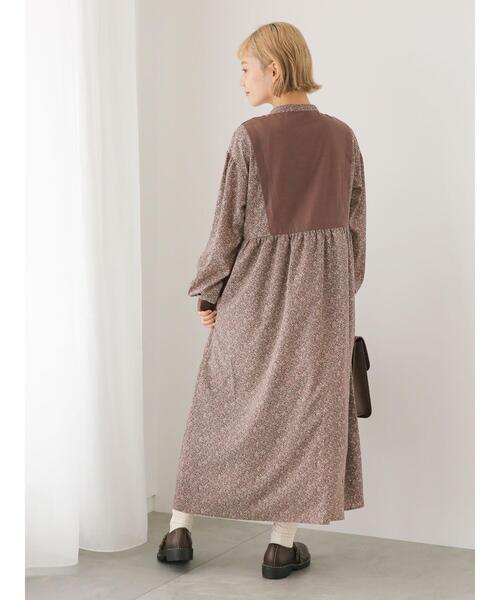 ehka sopo（エヘカソポ）の「花柄切替ワンピース（ワンピース・レディース・ベージュ/ブラック/ボルドー・F）」の19枚目の写真