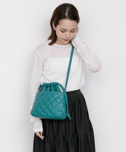 台湾 S’AIME セメ ダイヤモンドキルティング巾着バケットバッグ 台湾 S'AIME(セメ) - 海外通販のBUYMA