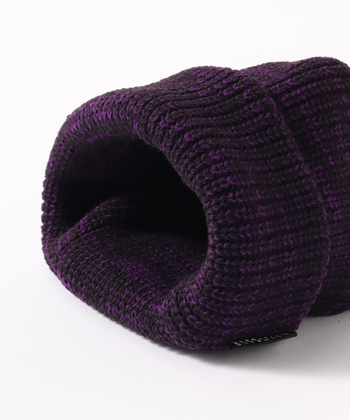 SAYHELLO（セイハロー）の「【SAYHELLO / セイハロー】DAILY EFECTIVE-KNITED CAP（ニットキャップ/ビーニー・メンズ・パープル・FREE）」の3枚目の写真