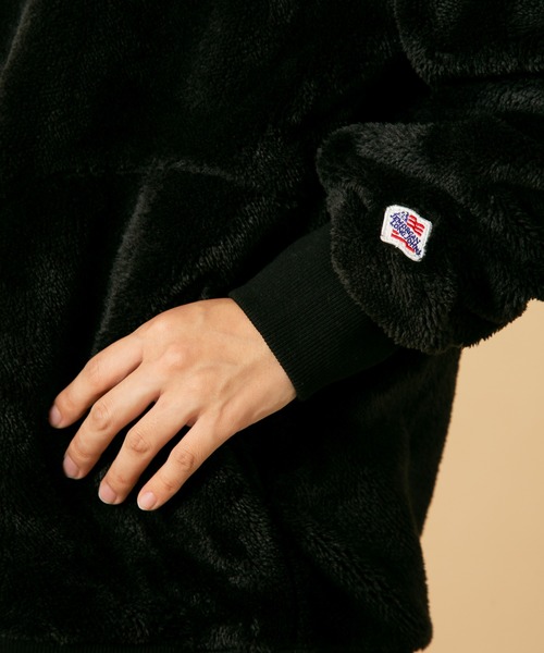 JEMORGAN（ジェーイーモーガン）の「【JEMORGAN/ジェイイーモーガン】ボアボンディング　ビッグシルエット　トレーナー　スウェット（スウェット・メンズ・ブラック/ダークブラウン/カーキ・MEDIUM/LARGE/X-LARGE）」の9枚目の写真