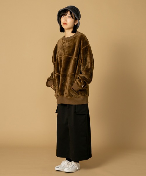 JEMORGAN（ジェーイーモーガン）の「【JEMORGAN/ジェイイーモーガン】ボアボンディング　ビッグシルエット　トレーナー　スウェット（スウェット・メンズ・ブラック/ダークブラウン/カーキ・MEDIUM/LARGE/X-LARGE）」の18枚目の写真