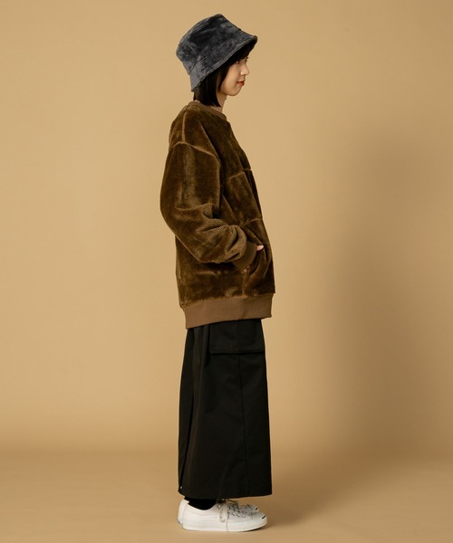 JEMORGAN（ジェーイーモーガン）の「【JEMORGAN/ジェイイーモーガン】ボアボンディング　ビッグシルエット　トレーナー　スウェット（スウェット・メンズ・ブラック/ダークブラウン/カーキ・MEDIUM/LARGE/X-LARGE）」の21枚目の写真