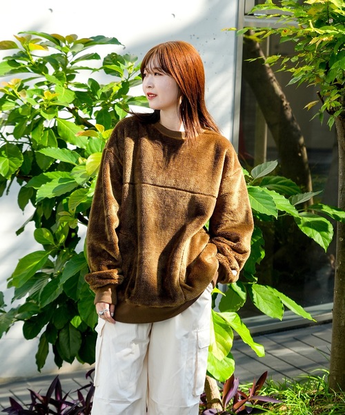 JEMORGAN（ジェーイーモーガン）の「【JEMORGAN/ジェイイーモーガン】ボアボンディング　ビッグシルエット　トレーナー　スウェット（スウェット・メンズ・ブラック/ダークブラウン/カーキ・MEDIUM/LARGE/X-LARGE）」の15枚目の写真