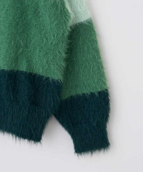 CIAOPANIC TYPY（チャオパニックティピー）の「【WEB限定】【KIDS】グラデーションボーダーシャギーニット（ニット/セーター・キッズ・ピンク/グリーン/グレー・M/XL/S/L/XXL）」の16枚目の写真