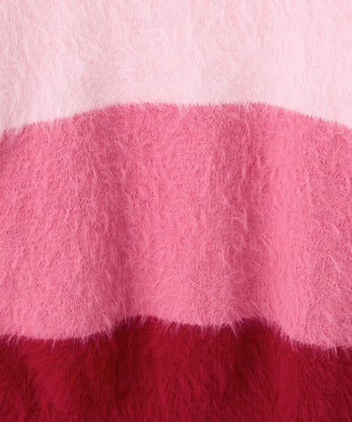 CIAOPANIC TYPY（チャオパニックティピー）の「【WEB限定】【KIDS】グラデーションボーダーシャギーニット（ニット/セーター・キッズ・ピンク/グリーン/グレー・M/XL/S/L/XXL）」の20枚目の写真