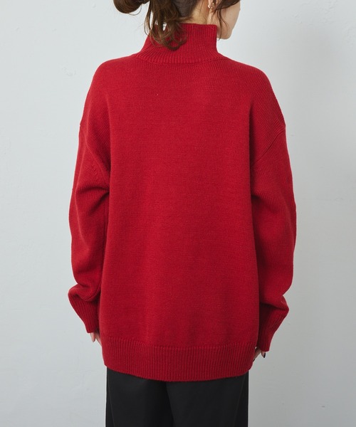 PUAL CE CIN(ピュアルセシン)の「ハンドウォッシャブル ハイネックニットプルオーバー(ニット/セーター・レディース・キャメル/レッド/グレー/ブルー/ブラック・FREE)」の20枚目の写真