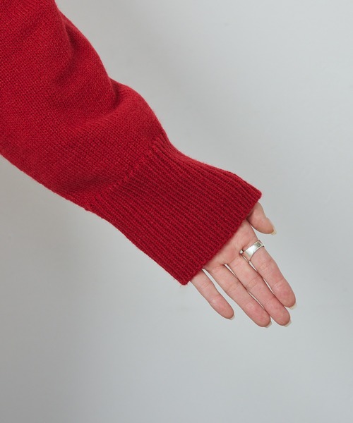 PUAL CE CIN(ピュアルセシン)の「ハンドウォッシャブル ハイネックニットプルオーバー(ニット/セーター・レディース・キャメル/レッド/グレー/ブルー/ブラック・FREE)」の22枚目の写真