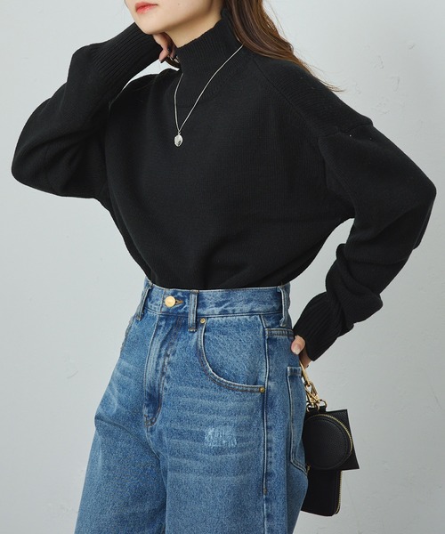 PUAL CE CIN(ピュアルセシン)の「ハンドウォッシャブル ハイネックニットプルオーバー(ニット/セーター・レディース・キャメル/レッド/グレー/ブルー/ブラック・FREE)」の15枚目の写真