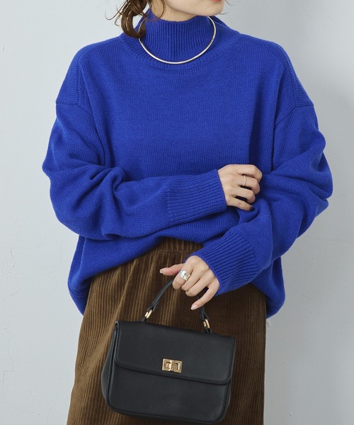 PUAL CE CIN(ピュアルセシン)の「ハンドウォッシャブル ハイネックニットプルオーバー(ニット/セーター・レディース・キャメル/レッド/グレー/ブルー/ブラック・FREE)」の6枚目の写真