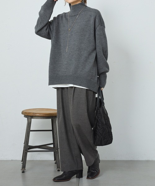 PUAL CE CIN(ピュアルセシン)の「ハンドウォッシャブル ハイネックニットプルオーバー(ニット/セーター・レディース・キャメル/レッド/グレー/ブルー/ブラック・FREE)」の13枚目の写真