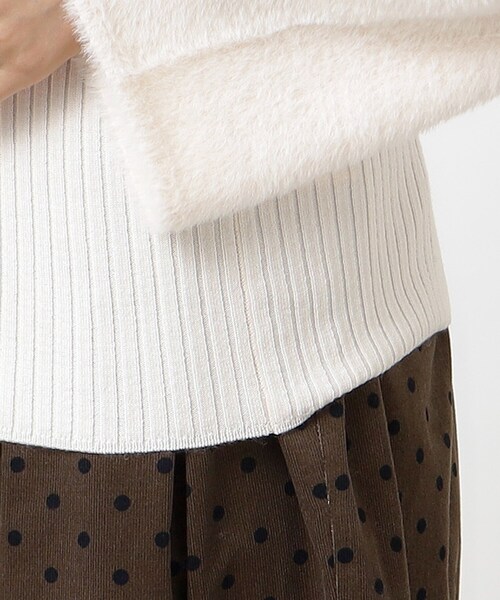 OPAQUE.CLIP（オペークドットクリップ）の「◆シャギーフレアスリーブニット【洗濯機洗い可】（ニット/セーター・レディース・オフホワイト/チャコールグレー/ピンク・00）」の18枚目の写真