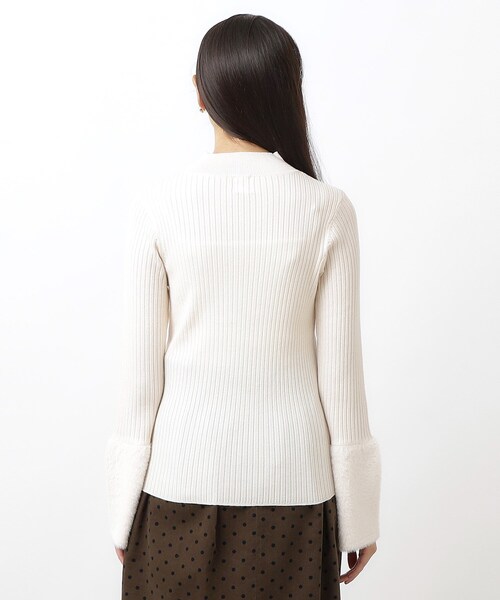 OPAQUE.CLIP（オペークドットクリップ）の「◆シャギーフレアスリーブニット【洗濯機洗い可】（ニット/セーター・レディース・オフホワイト/チャコールグレー/ピンク・00）」の21枚目の写真