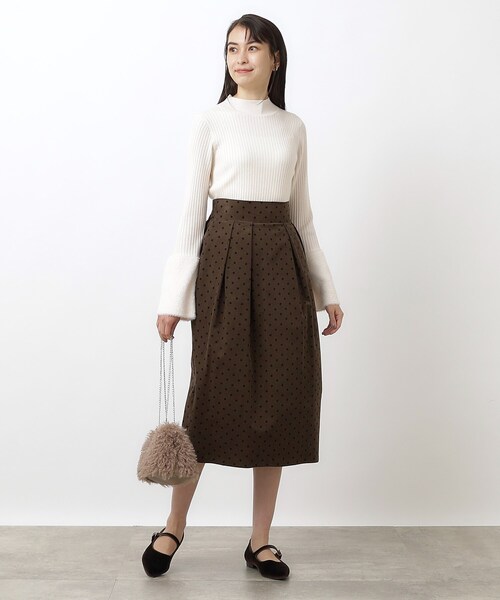 OPAQUE.CLIP（オペークドットクリップ）の「◆シャギーフレアスリーブニット【洗濯機洗い可】（ニット/セーター・レディース・オフホワイト/チャコールグレー/ピンク・00）」の22枚目の写真