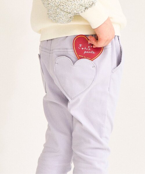 apres les cours（アプレレクール）の「【裏起毛・あったか】ハートポケットきゅんパンツ（その他パンツ・キッズ・ベージュ/アイボリー/ブラック/インディゴブルー/ブラウン/ラベンダー・120/130/100/140/110/80/90）」の6枚目の写真