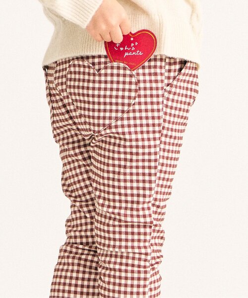 apres les cours（アプレレクール）の「【裏起毛・あったか】ハートポケットきゅんパンツ（その他パンツ・キッズ・ベージュ/アイボリー/ブラック/インディゴブルー/ブラウン/ラベンダー・120/130/100/140/110/80/90）」の4枚目の写真