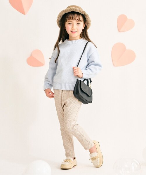 apres les cours（アプレレクール）の「【裏起毛・あったか】ハートポケットきゅんパンツ（その他パンツ・キッズ・ベージュ/アイボリー/ブラック/インディゴブルー/ブラウン/ラベンダー・120/130/100/140/110/80/90）」の7枚目の写真