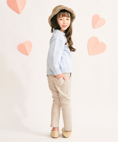 apres les cours（アプレレクール）の「【裏起毛・あったか】ハートポケットきゅんパンツ（その他パンツ・キッズ・ベージュ/アイボリー/ブラック/インディゴブルー/ブラウン/ラベンダー・120/130/100/140/110/80/90）」の8枚目の写真