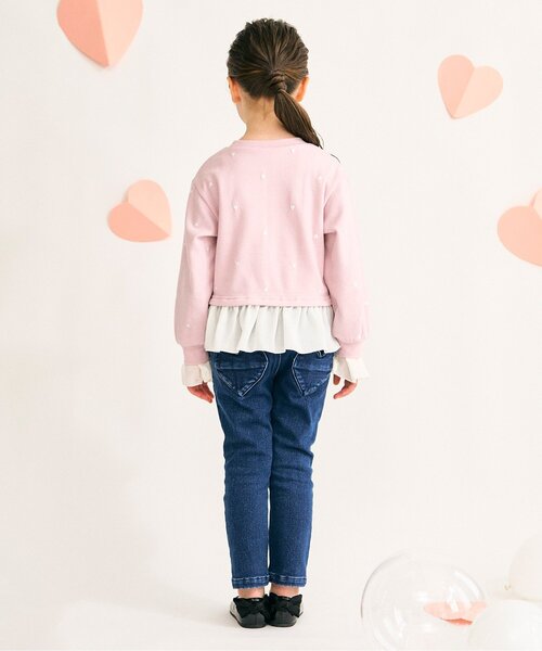 apres les cours（アプレレクール）の「【裏起毛・あったか】ハートポケットきゅんパンツ（その他パンツ・キッズ・ベージュ/アイボリー/ブラック/インディゴブルー/ブラウン/ラベンダー・120/130/100/140/110/80/90）」の10枚目の写真